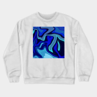 Acrylic pour blue Crewneck Sweatshirt